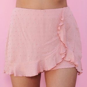 Swiss Dot Mauve skort